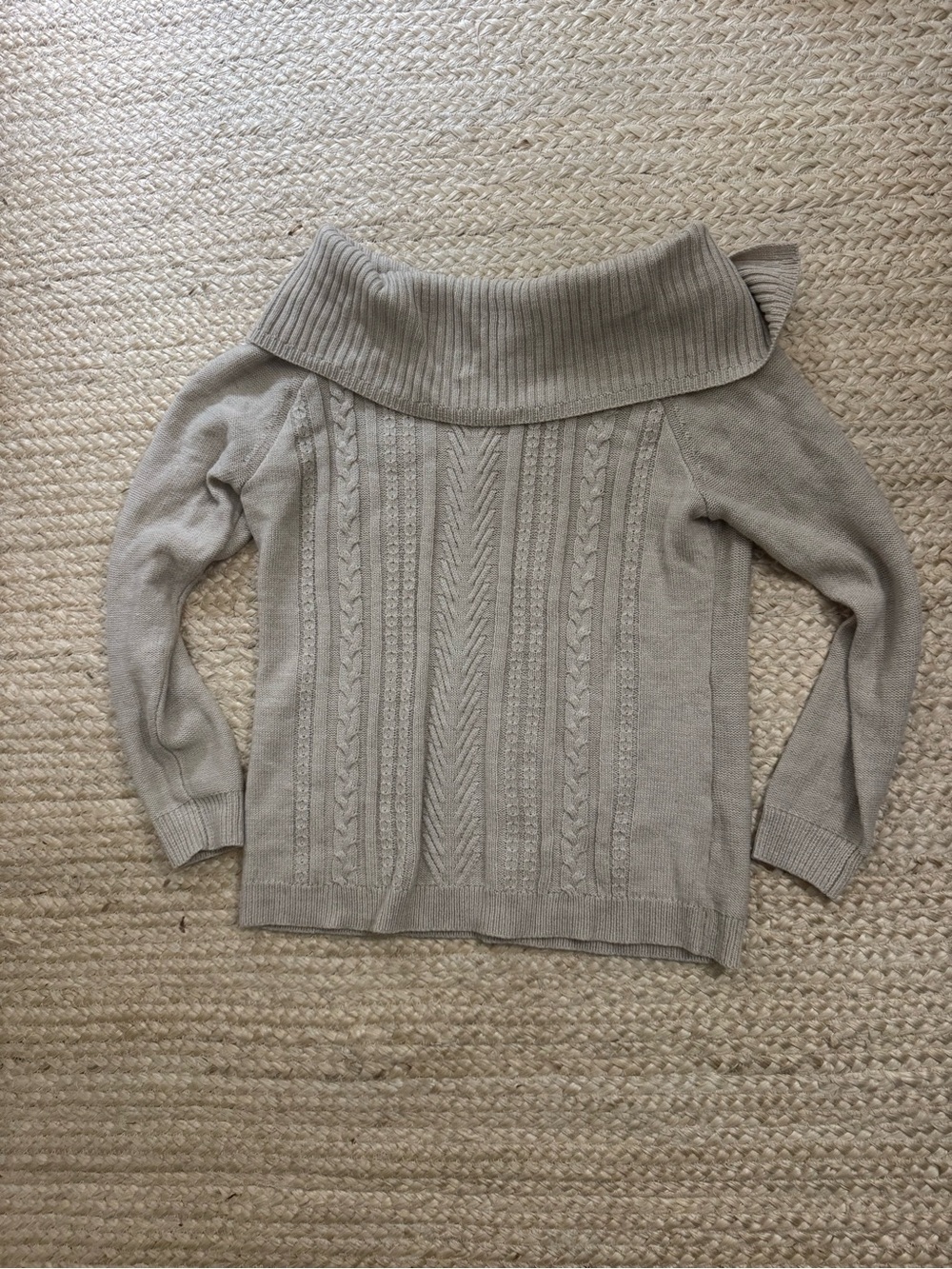 Khaki Cable Knit Sweater